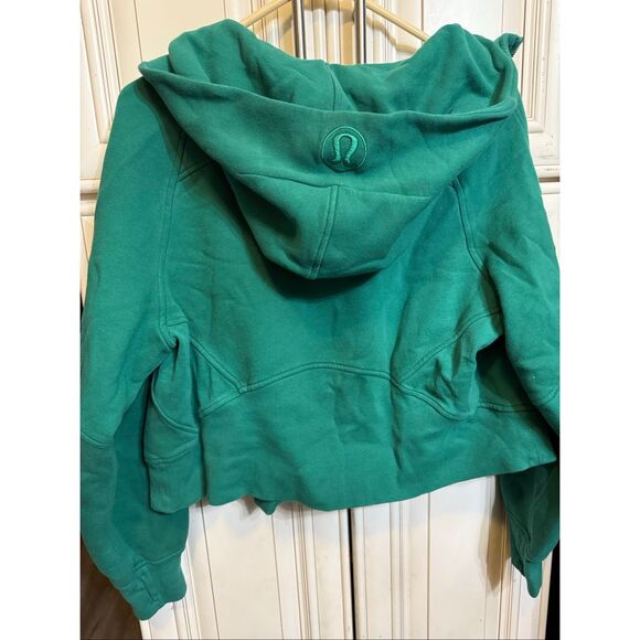 Lululemon Women's Full Zip Scuba Thumbhole Cropped Hoodie Storm Steal XS - Picture 3 of 10